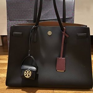 Tory Burch walker satchel black used a few times no blemishes or marks.